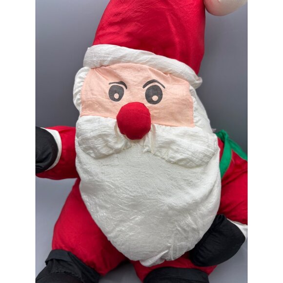 Vtg International Silver Co Nylon Parachute Santa Plush Decor Christmas - Picture 2 of 10